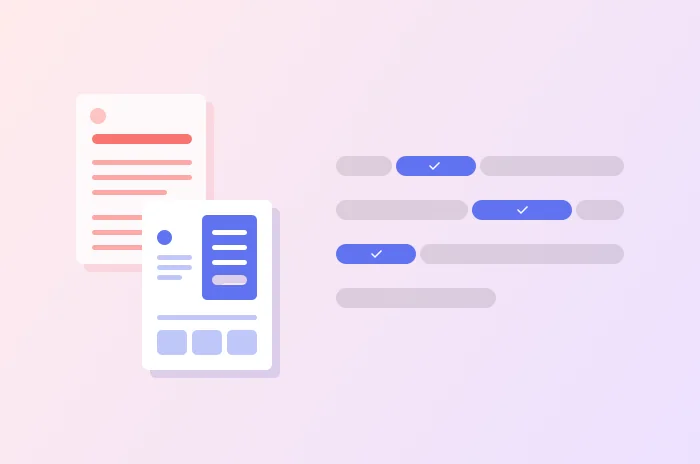 Documents with checked keyword lists beside them