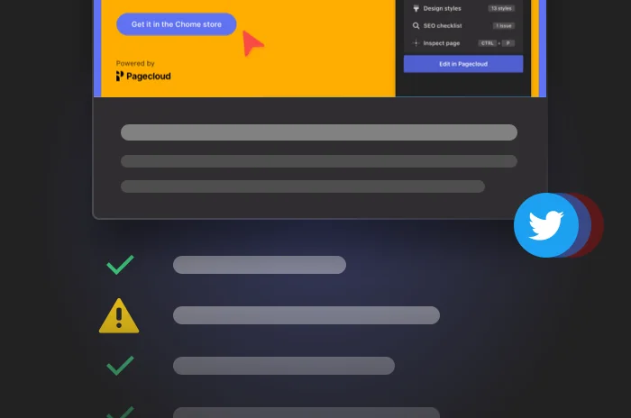 A social preview above an Open Graph checklist