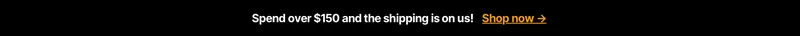 Ftns - Banner free shipping black text banner template shown on an example website
