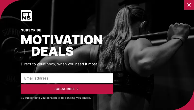 Ftns - modal subscribe background image red template preview