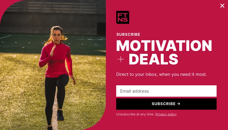 Ftns - subscribe red image left template preview
