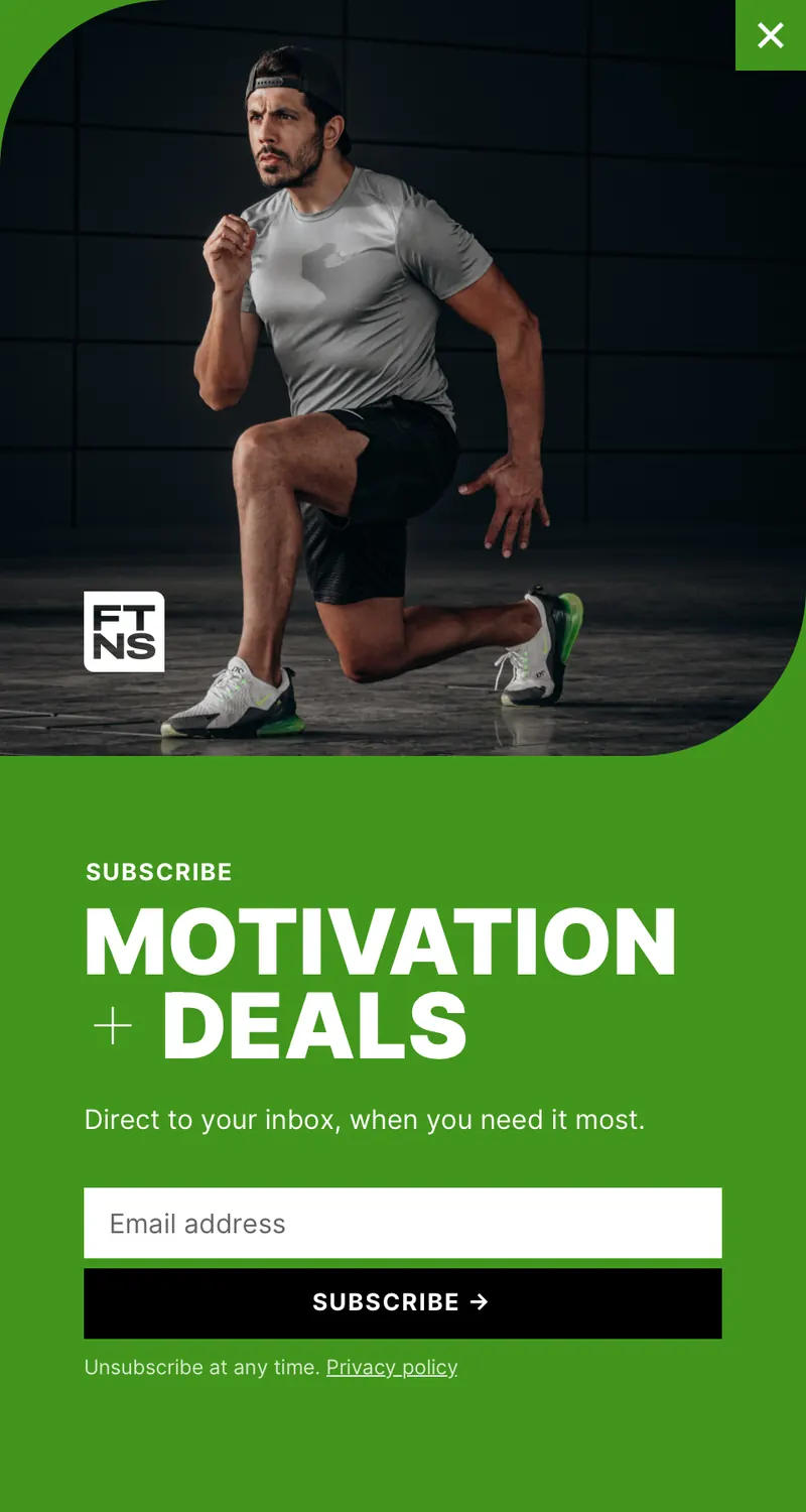 Ftns - panel vertical subscribe image top green side panel template shown on an example website
