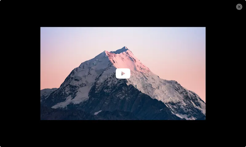 Wireframe - fullscreen video template preview