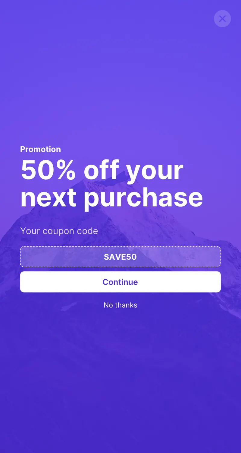 Wireframe - panel vertical background image side panel template shown on an example website