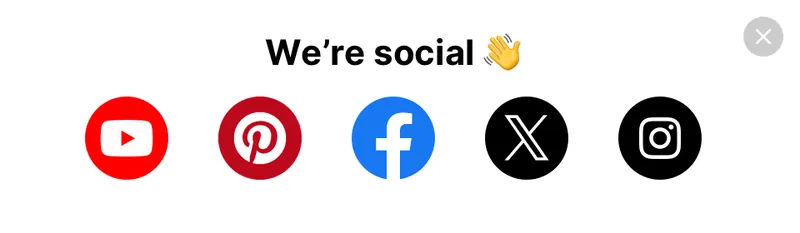 Wireframe - slide-in vertical social icons template preview