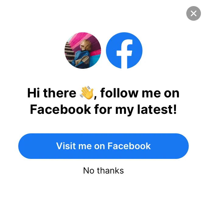Wireframe - sidein social facebook follow template preview